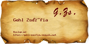 Gehl Zsófia névjegykártya
